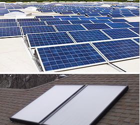 Diferencia entre los paneles solares térmicos y los paneles fotovoltaicos
